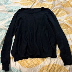 J. Crew Navy Cashmere Blend Sweater